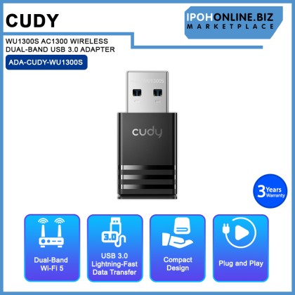 CUDY WU1300S AC1300 WIRELESS DUAL-BAND USB 3.0 ADAPTER CUDY WU1300S AC1300 WIRELESS DUAL-BAND USB 3.0 ADAPTER